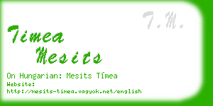 timea mesits business card